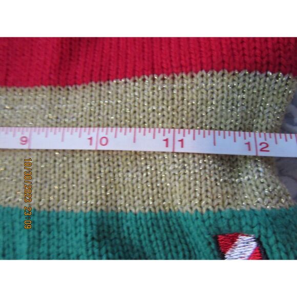 Hooked Up by I.O.T size xs hooded Christmas dress present red green gold - Picture 8 of 9